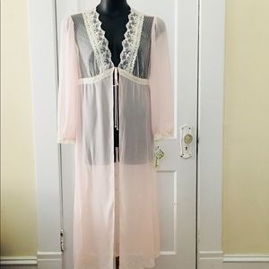 Linea Donatella Robe Nightgown Lace Large